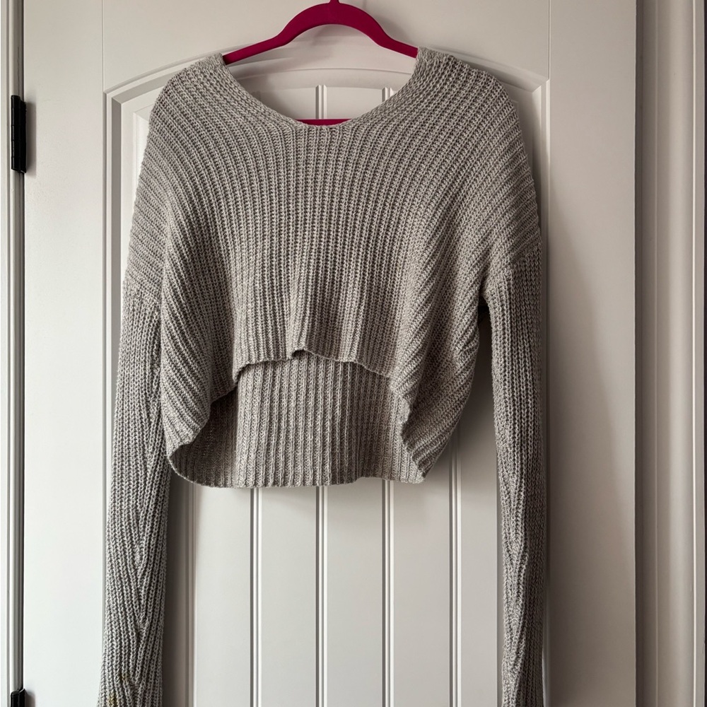 Aeropostale Light Gray Knit Sweater